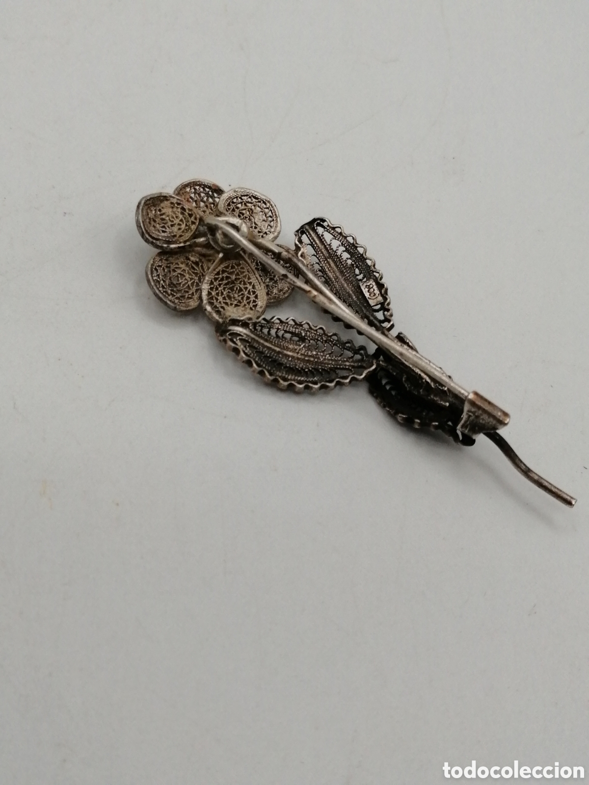 Joyeria: Antiguo broche plata filigrana 800mls - Foto 3