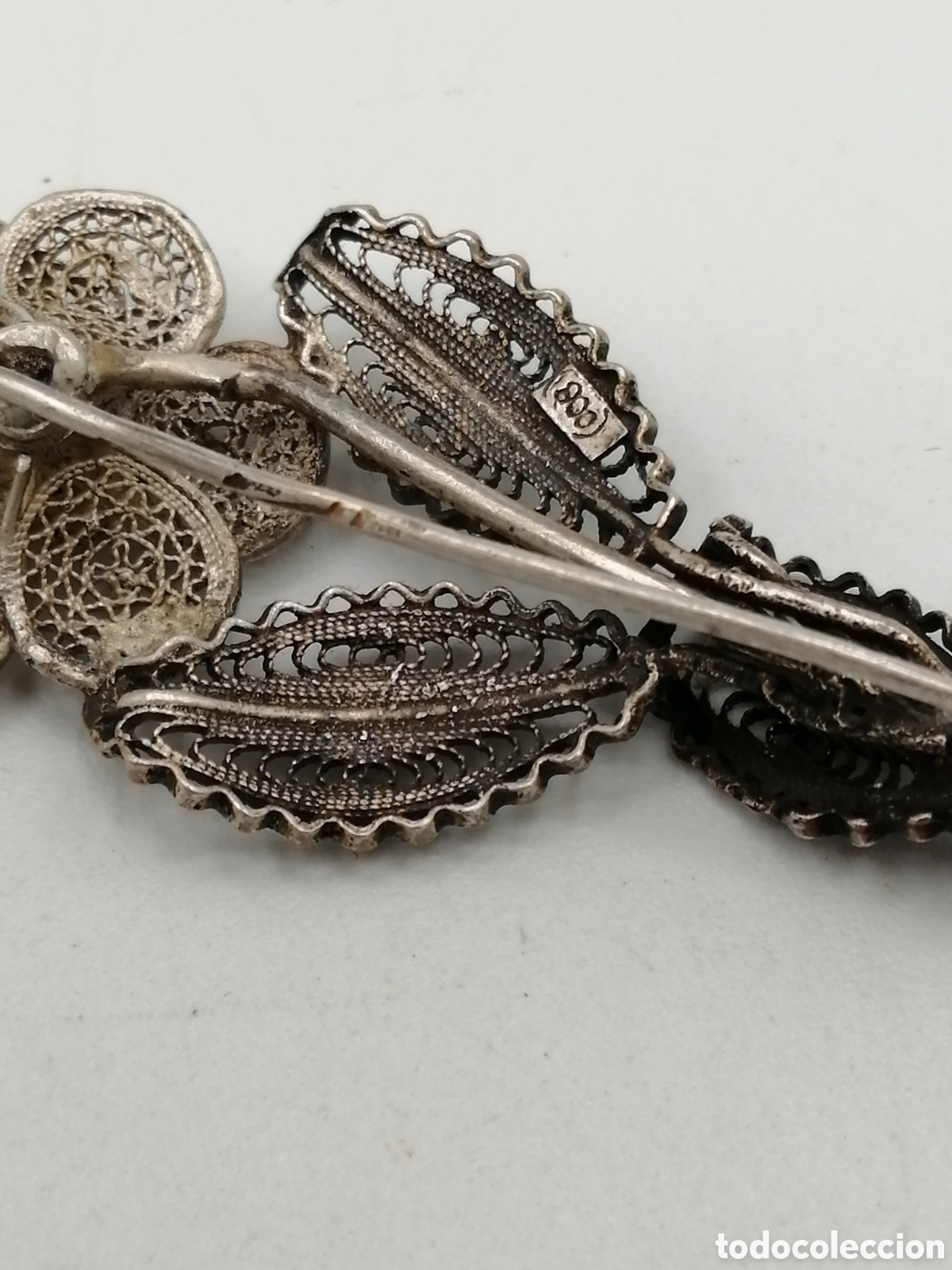 Joyeria: Antiguo broche plata filigrana 800mls - Foto 4
