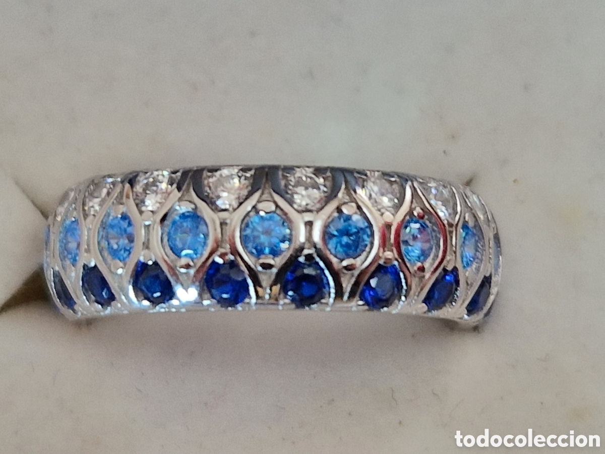 Joyeria: ANILLO DE PLATA RODIADA CON CIRCONITAS DE COLORES - Foto 5