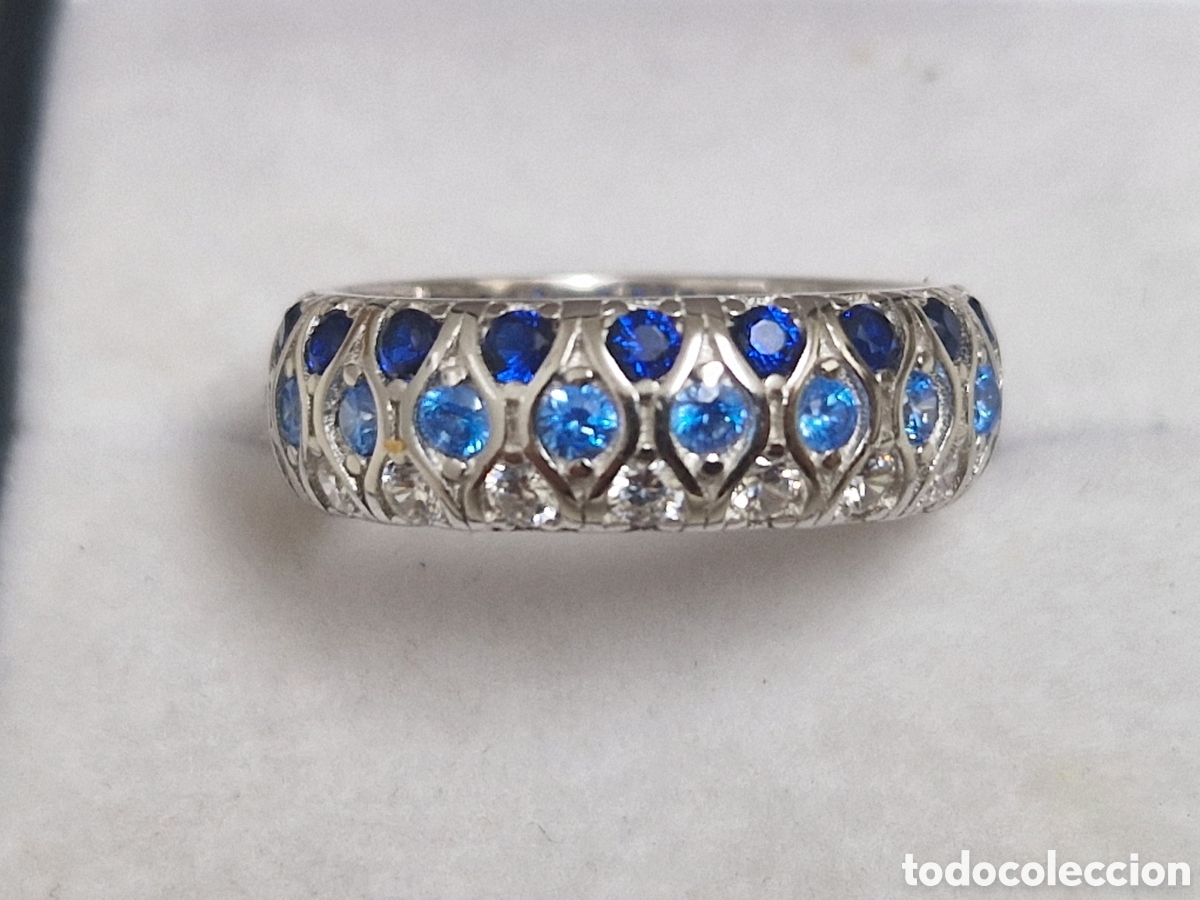 Joyeria: ANILLO DE PLATA RODIADA CON CIRCONITAS DE COLORES - Foto 1