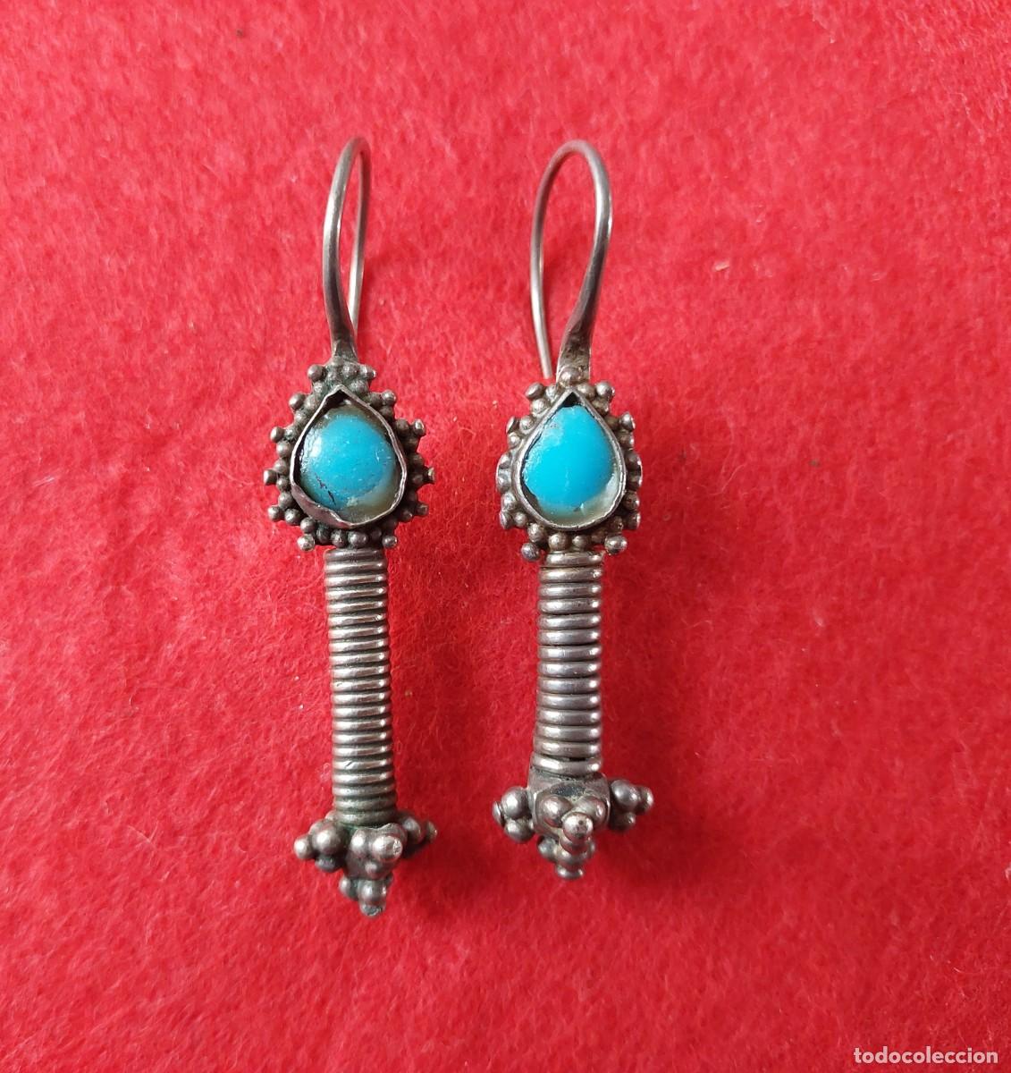 Joyeria: Pendientes de plata antiguos (Afganist&aacute;n) - Foto 1