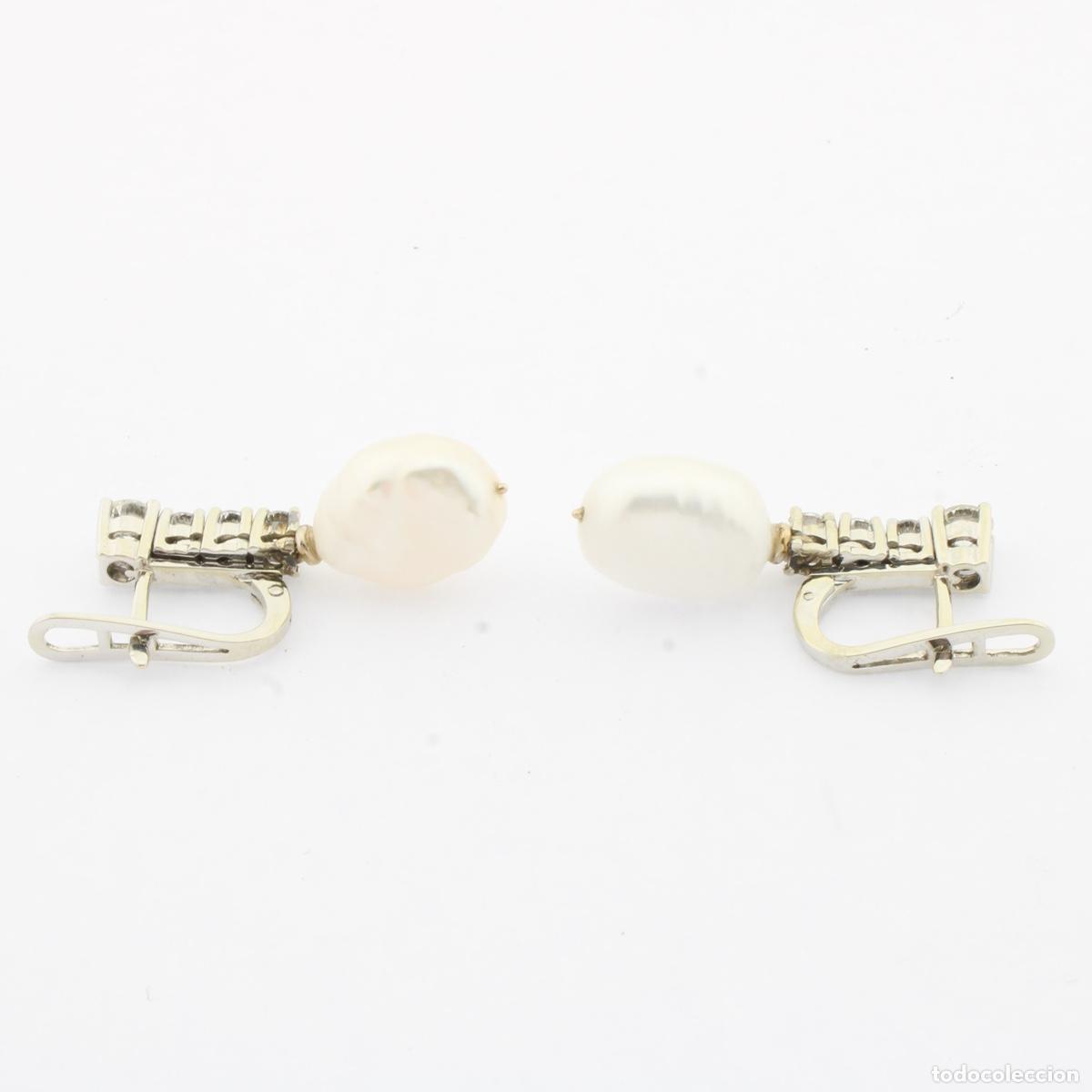 Joyeria: Pendientes oro con brillantes y perlas - Foto 6