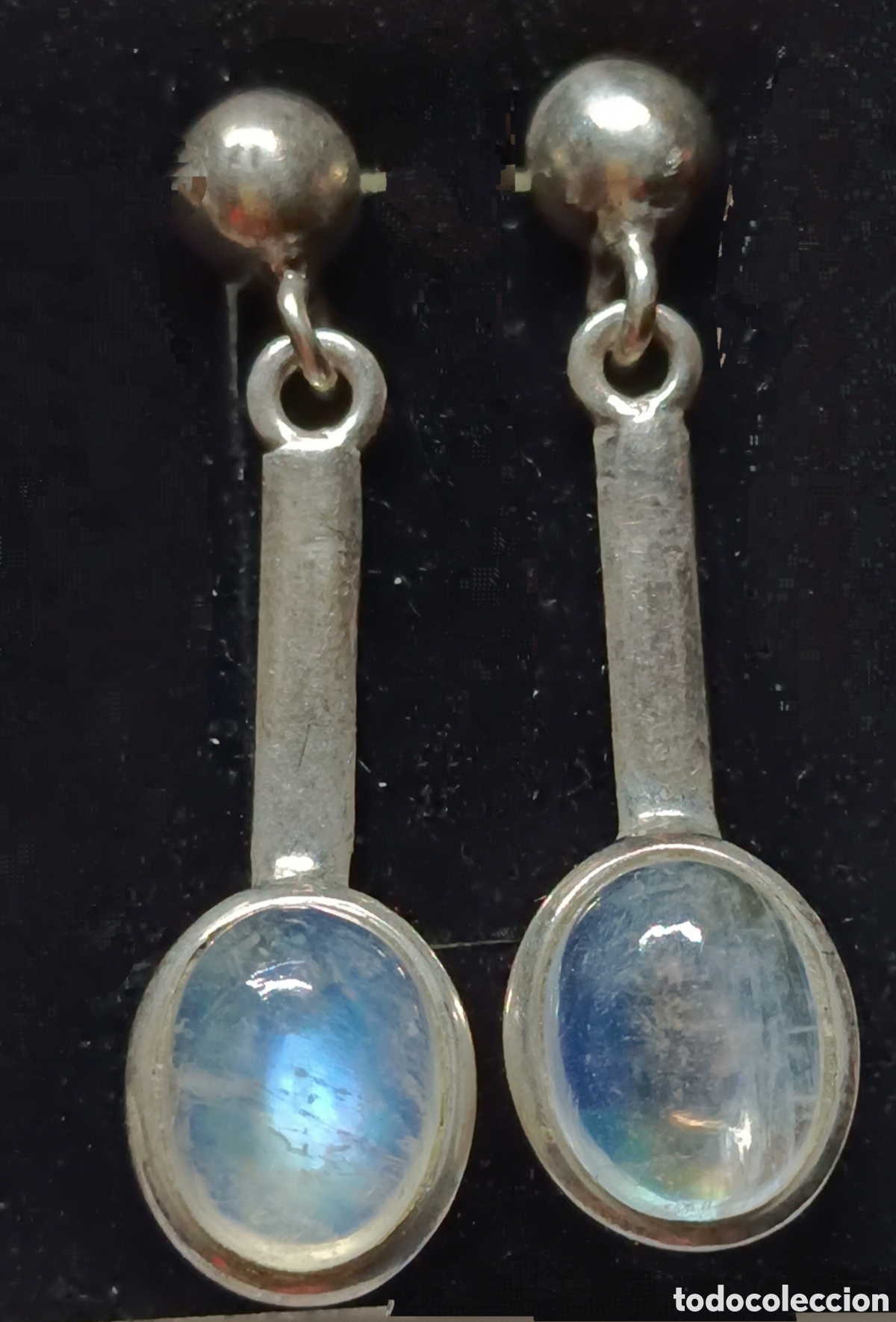 Joyeria: Pendientes de plata y piedra luna. - Foto 2