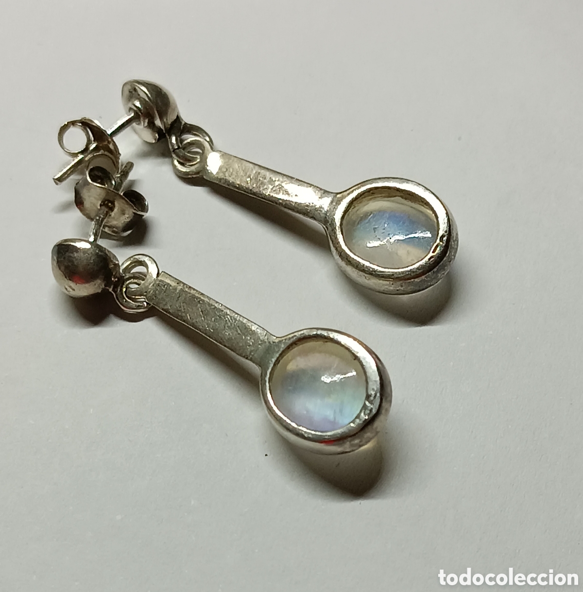 Joyeria: Pendientes de plata y piedra luna. - Foto 3