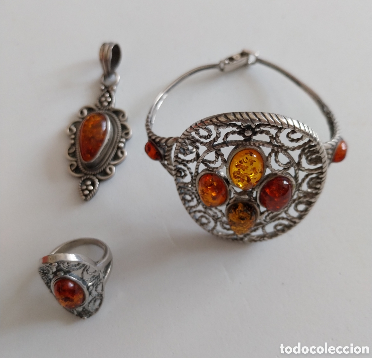Joyeria: Conjunto plata y &aacute;mbar b&aacute;ltico - Foto 1