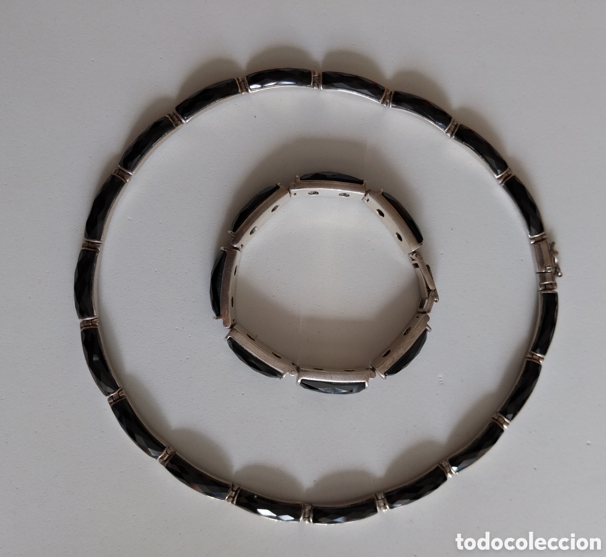 Joyeria: Conjunto plata y &oacute;nix facetado - Foto 1
