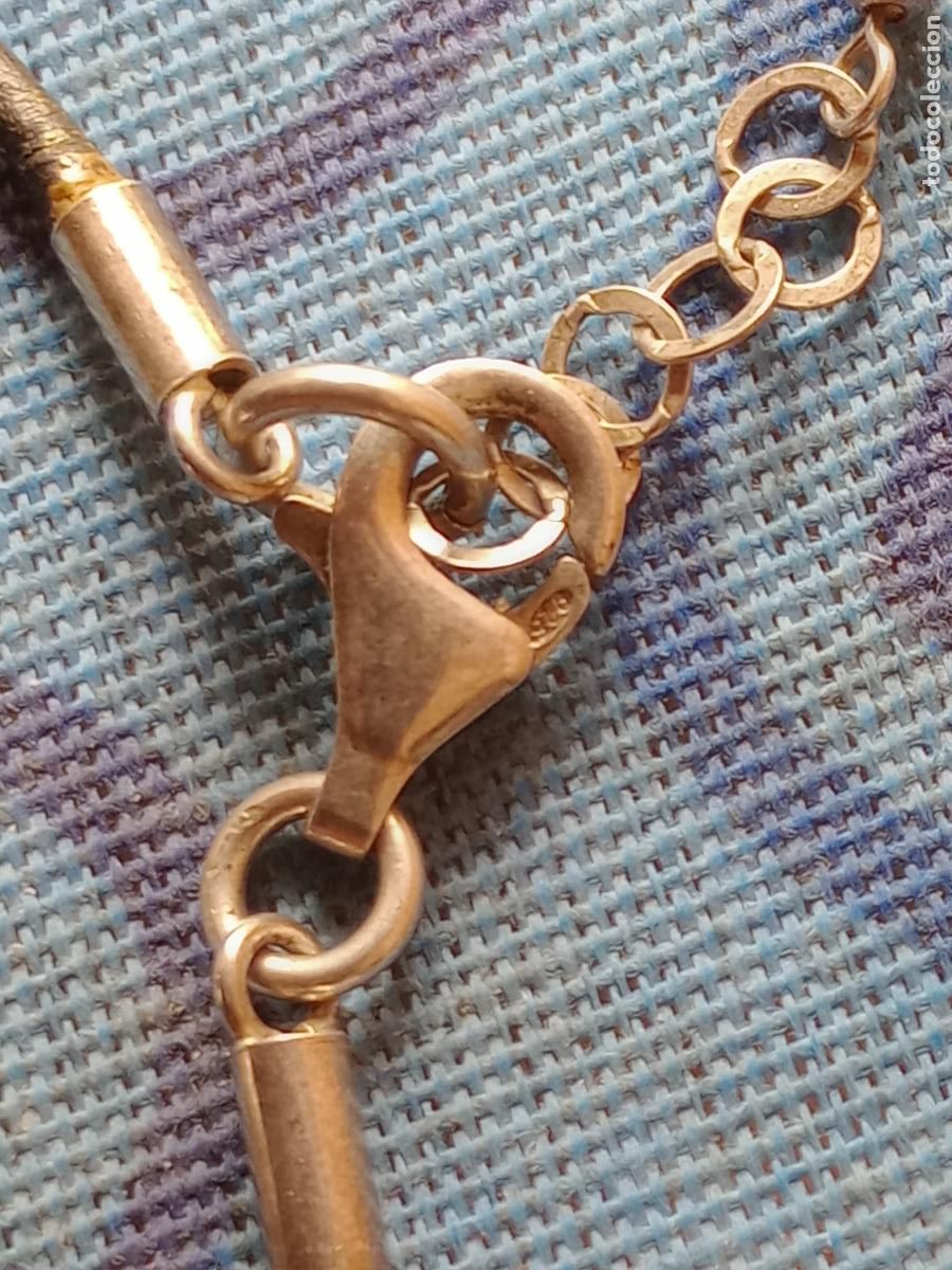 Joyeria: Pulsera de plata contrastada de 925, caucho y perla - Foto 2