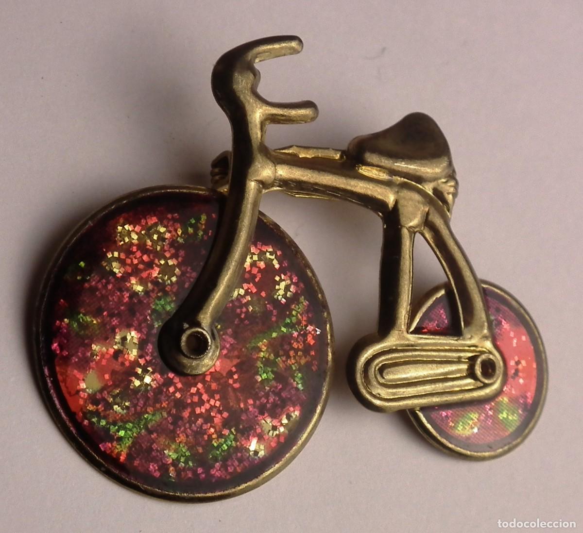 Joyeria: ANTIGUO PIN BROCHE DE AGUJA BICICLETA - Foto 1