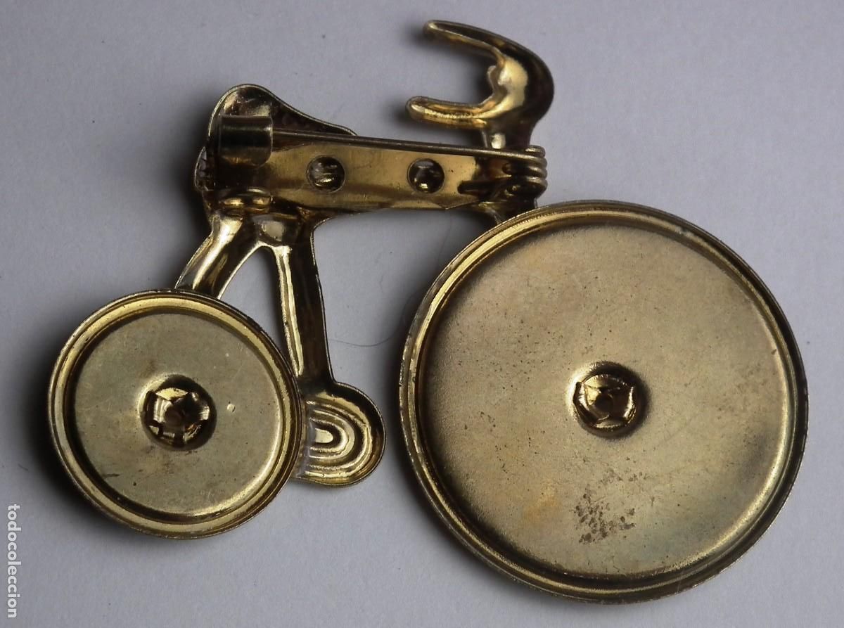 Joyeria: ANTIGUO PIN BROCHE DE AGUJA BICICLETA - Foto 2