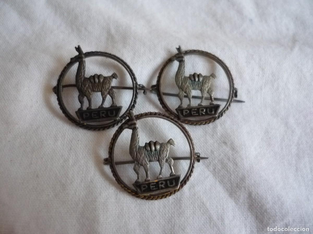 Joyeria: 3 broches de plata llama Per&uacute; - Foto 3