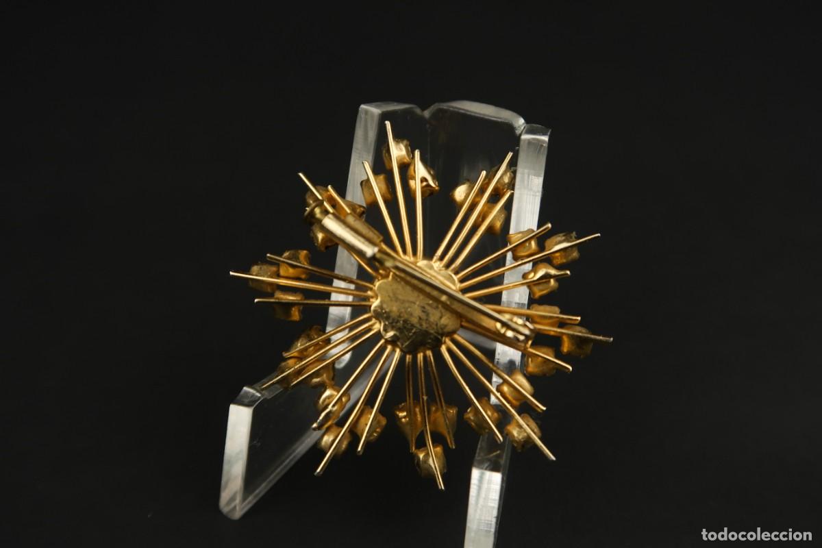 Joyeria: Antiguo Broche Metal Dorado - Foto 7