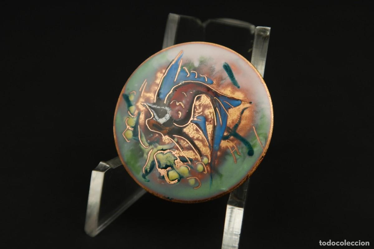 Joyeria: Antiguo Broche Esmaltado - Foto 3