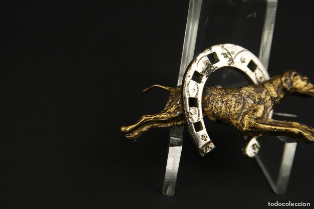 Joyeria: Antiguo Broche Perro con Herradura - Foto 6