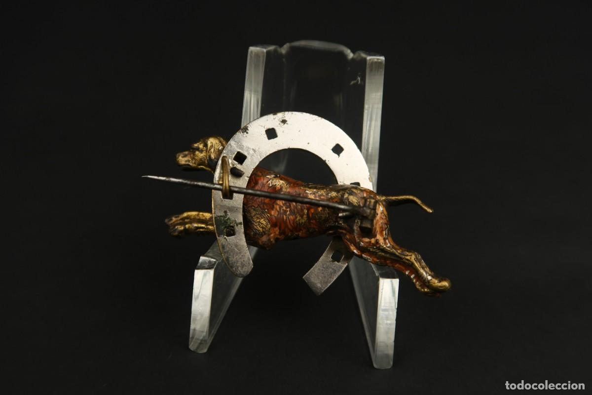 Joyeria: Antiguo Broche Perro con Herradura - Foto 7
