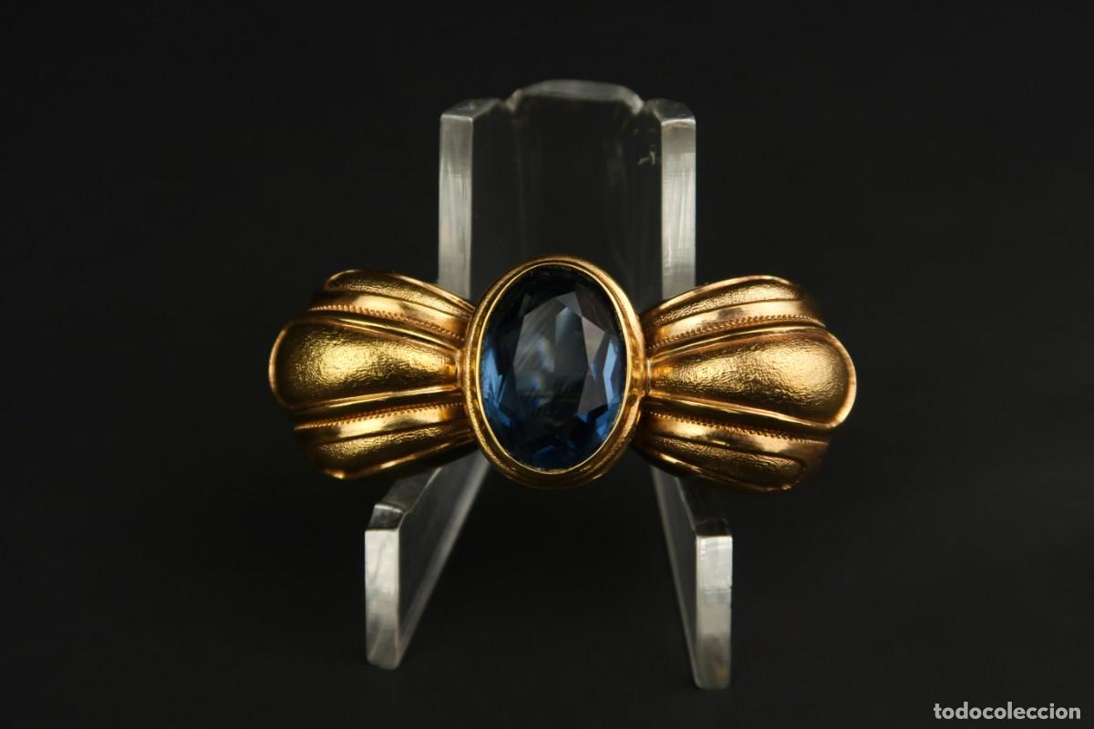 Joyeria: Antiguo Broche Metal Dorado - Foto 2