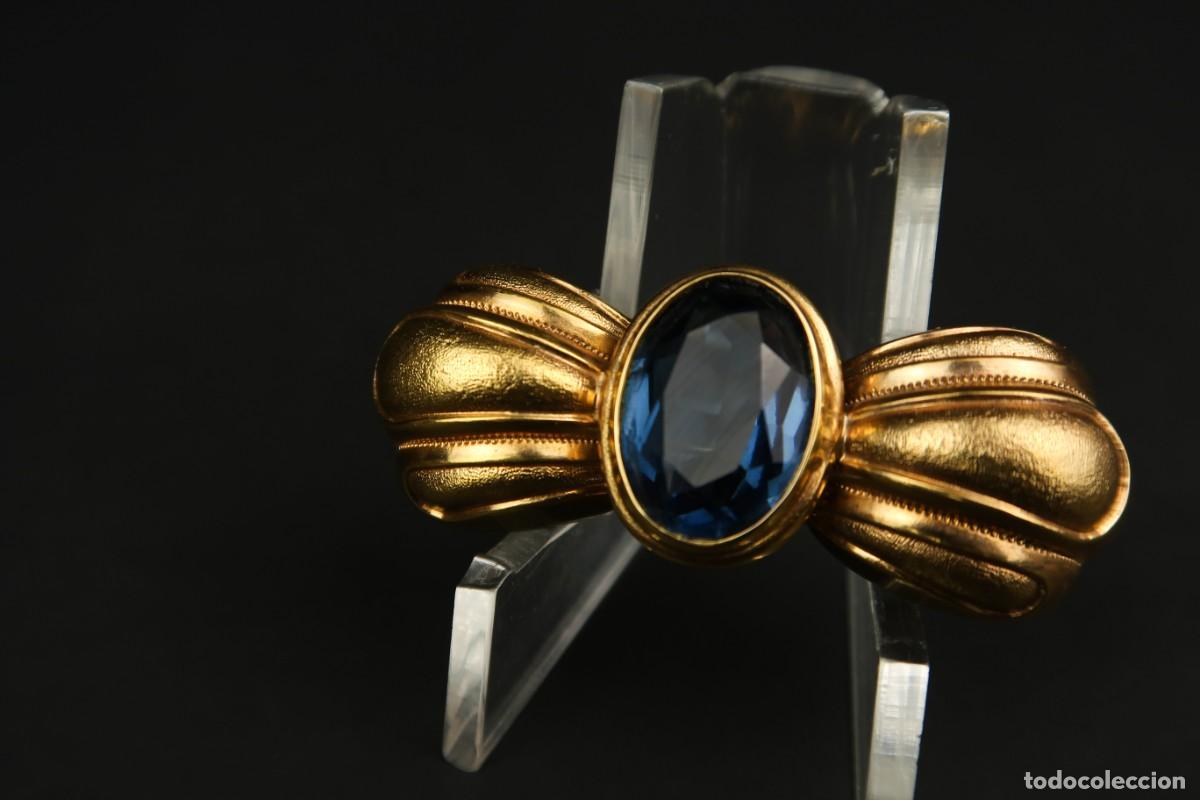Joyeria: Antiguo Broche Metal Dorado - Foto 3
