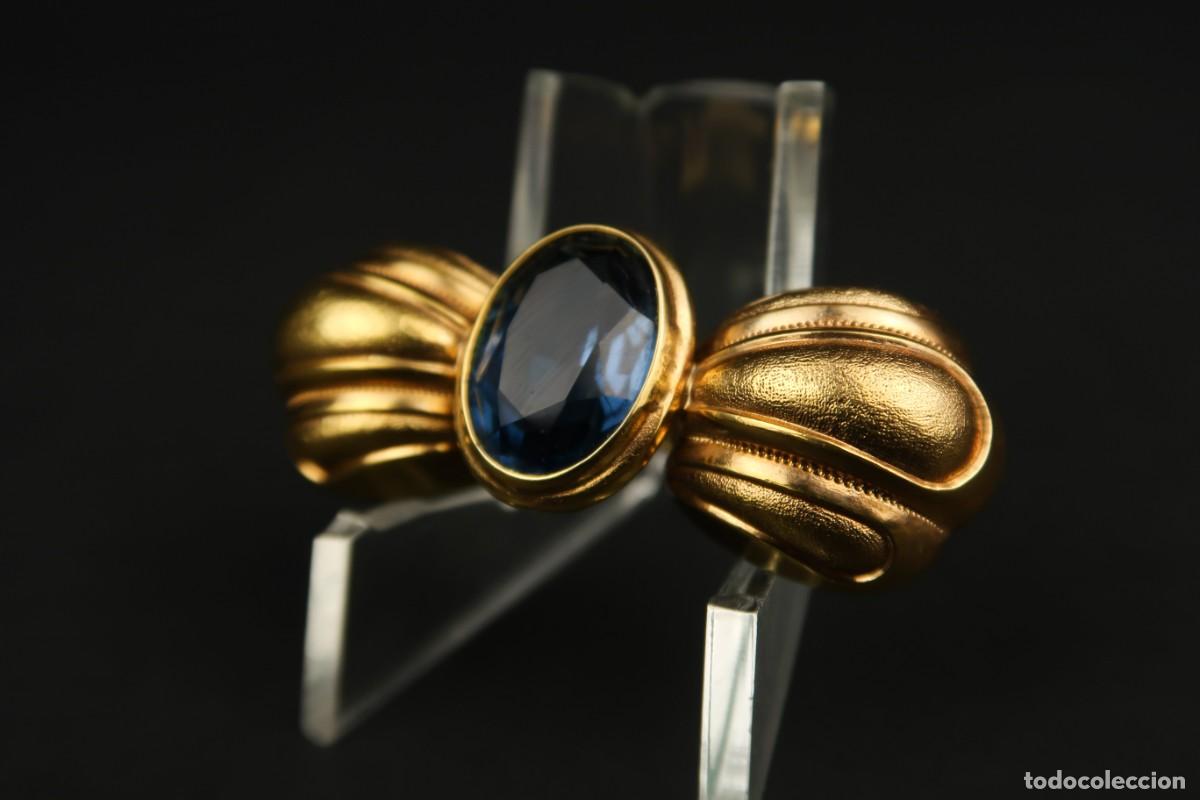 Joyeria: Antiguo Broche Metal Dorado - Foto 4