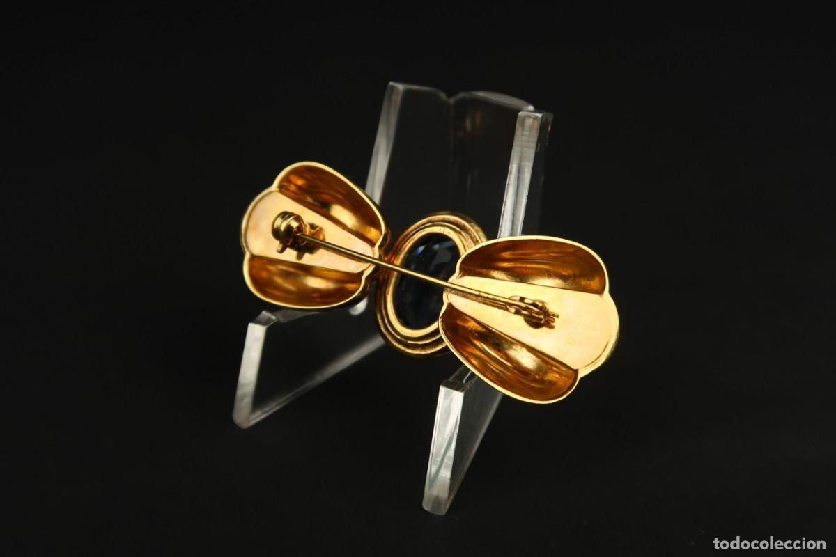 Joyeria: Antiguo Broche Metal Dorado - Foto 5