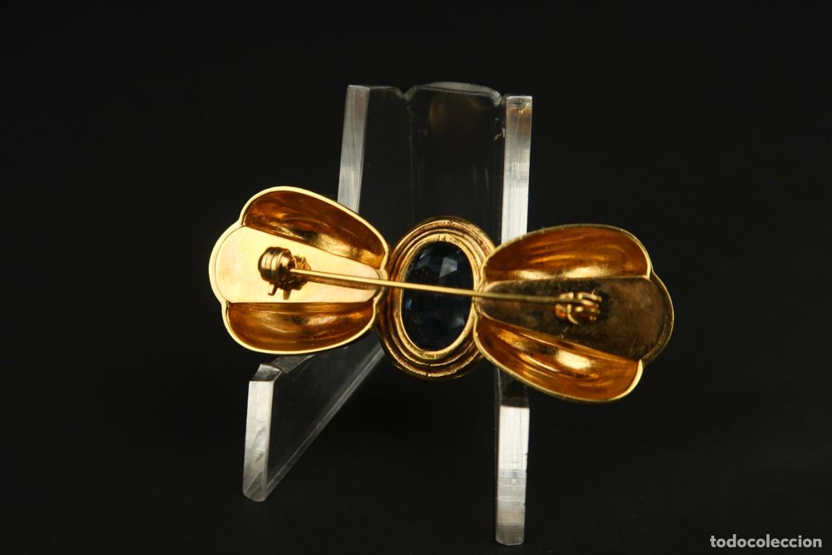Joyeria: Antiguo Broche Metal Dorado - Foto 6