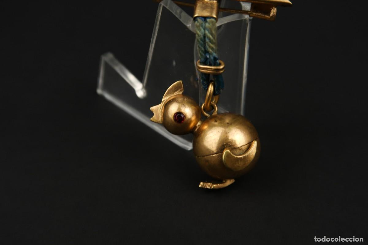 Joyeria: Antiguo Broche Metal Dorado - Foto 3