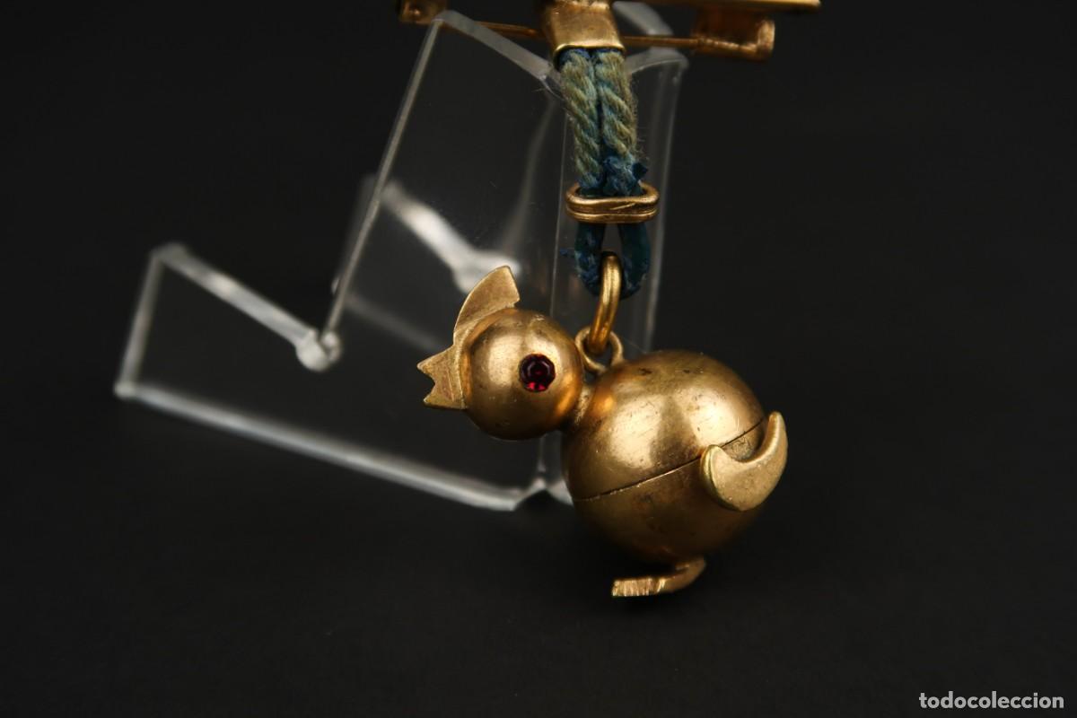 Joyeria: Antiguo Broche Metal Dorado - Foto 4