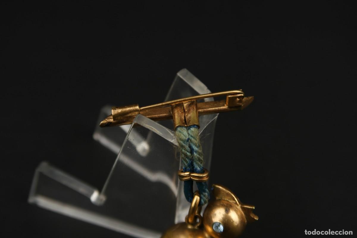 Joyeria: Antiguo Broche Metal Dorado - Foto 6