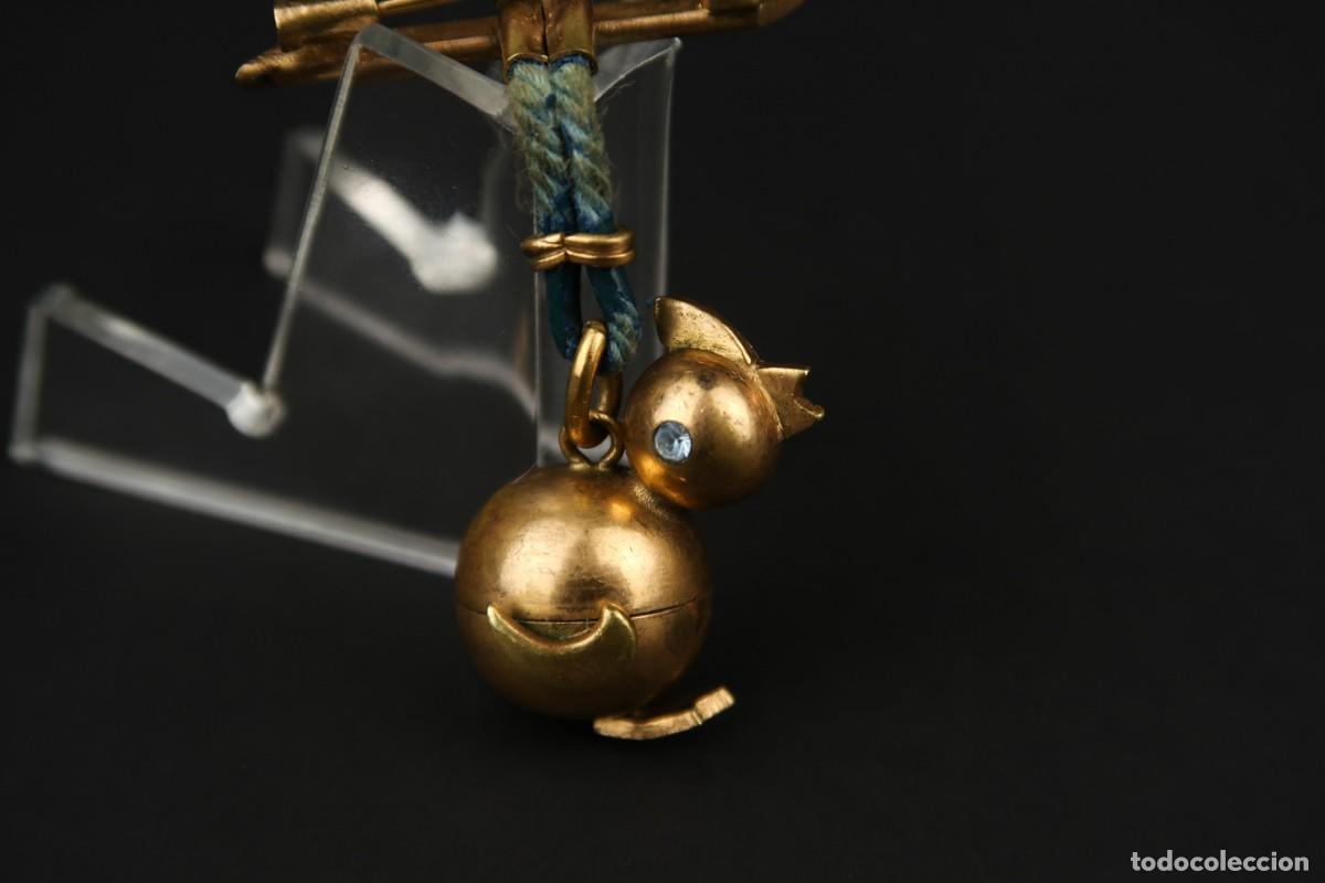 Joyeria: Antiguo Broche Metal Dorado - Foto 7