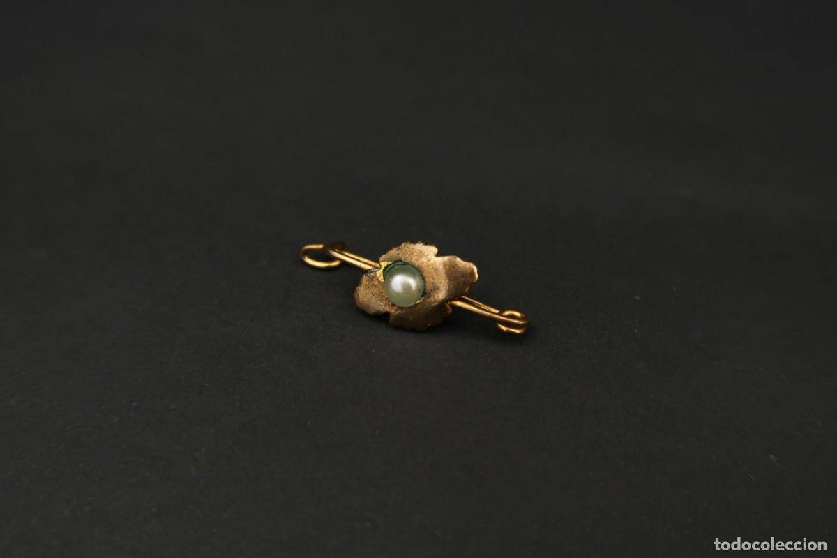 Joyeria: Antiguo Broche Metal Dorado - Foto 1