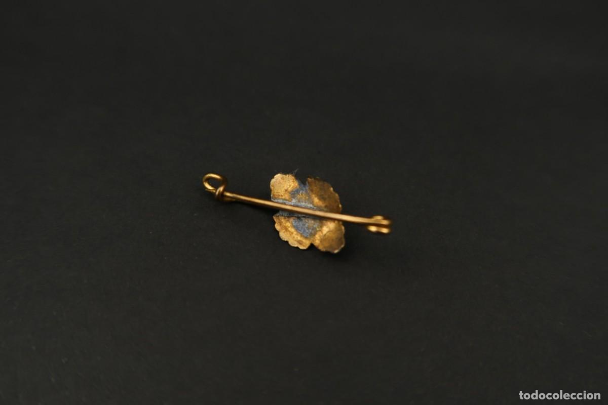 Joyeria: Antiguo Broche Metal Dorado - Foto 4