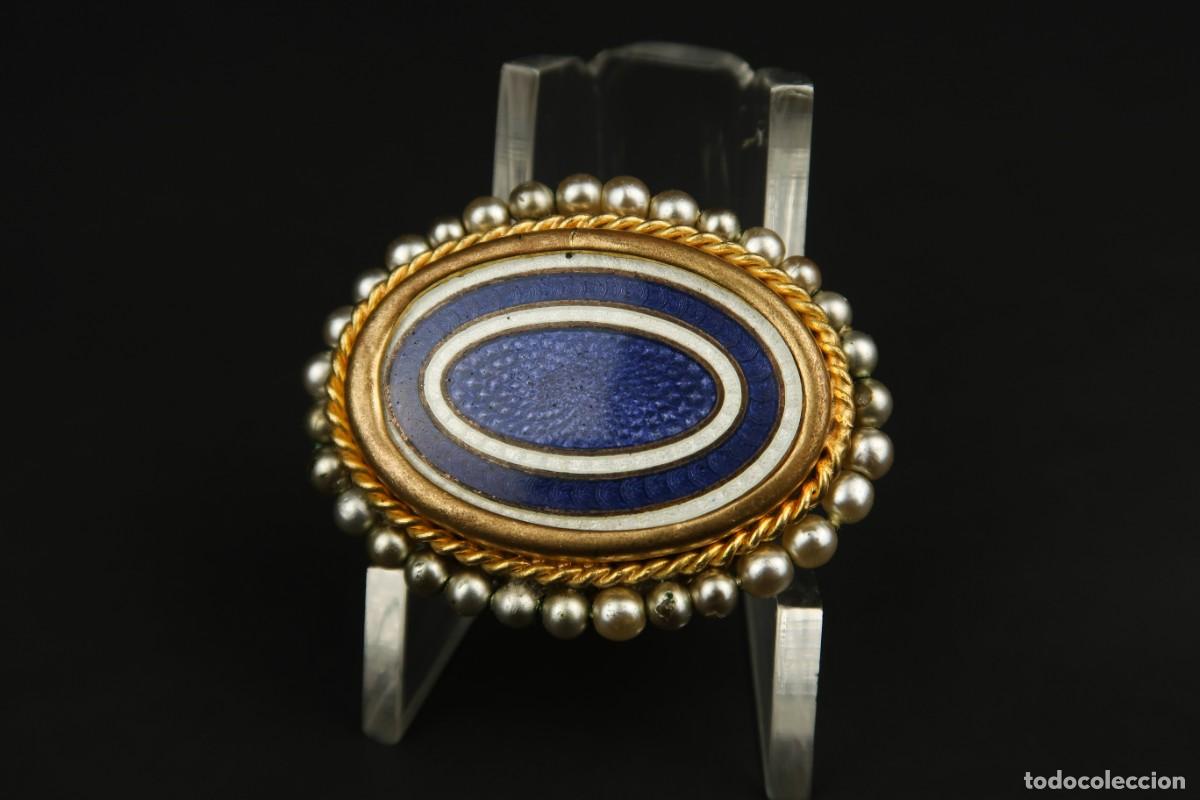 Joyeria: Antiguo Broche Frances Esmaltado - Foto 2