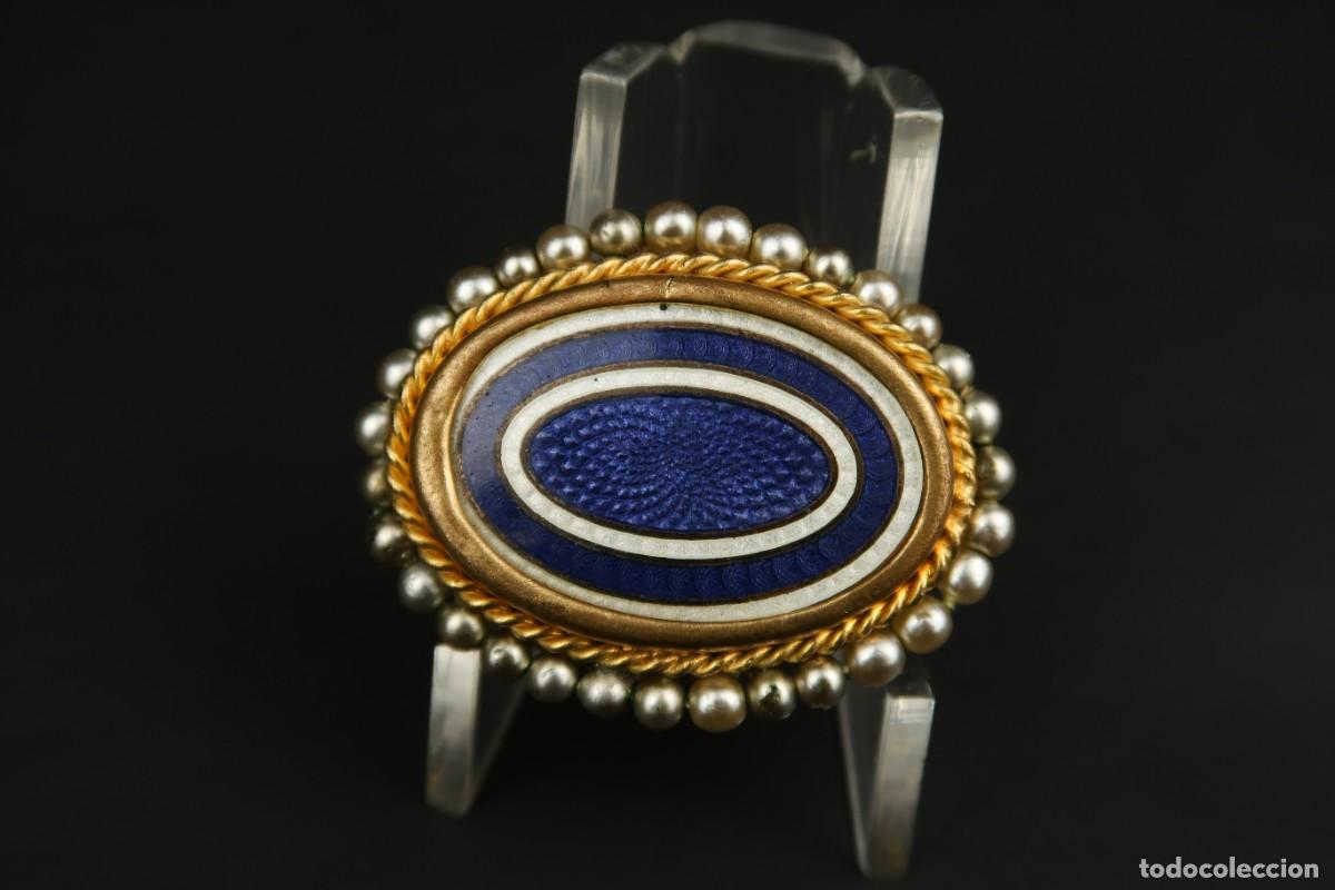 Joyeria: Antiguo Broche Frances Esmaltado - Foto 3