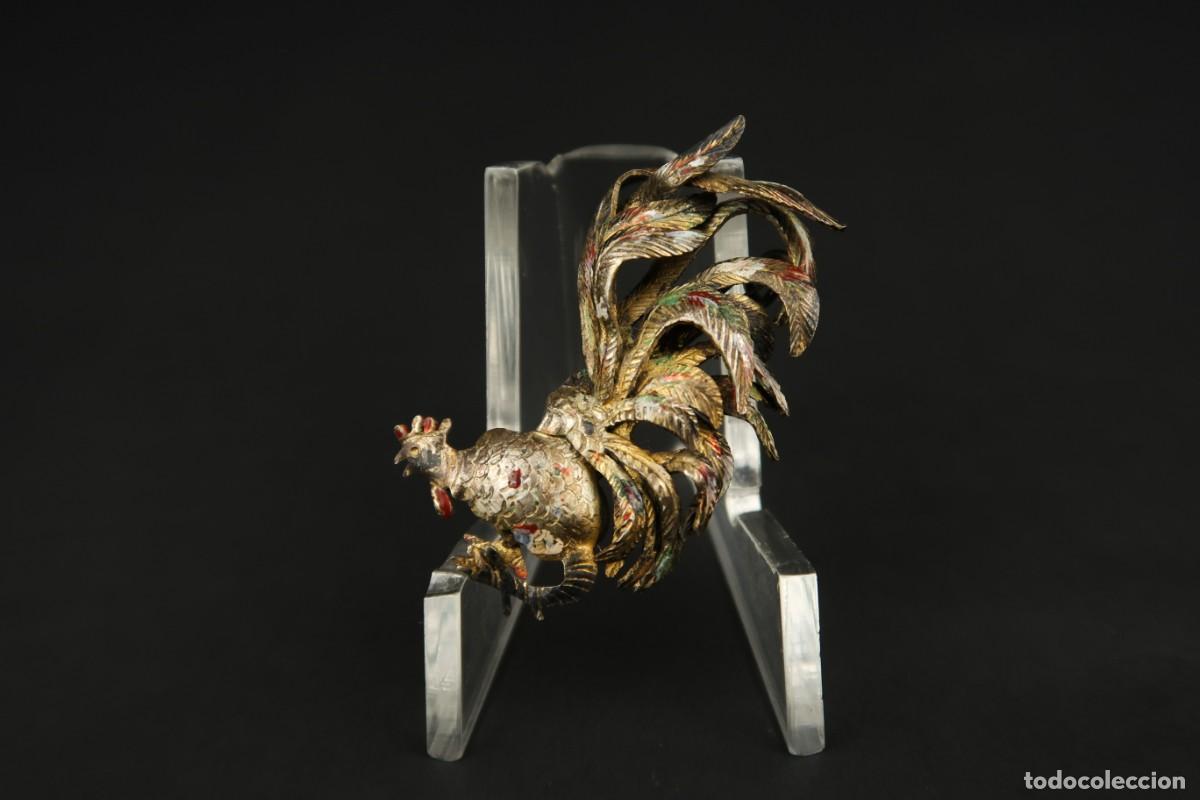 Joyeria: Antiguo Broche forma de Gallo - Foto 1