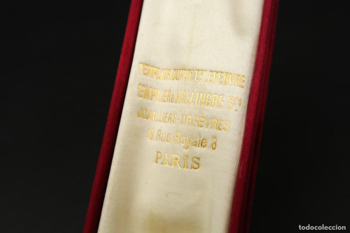 Joyeria: Antiguo Broche de Plata con su Estuche de Seda Par&iacute;s - Foto 9