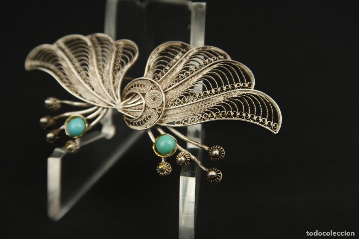 Joyeria: Antiguo Broche Filigrana de Plata - Foto 4