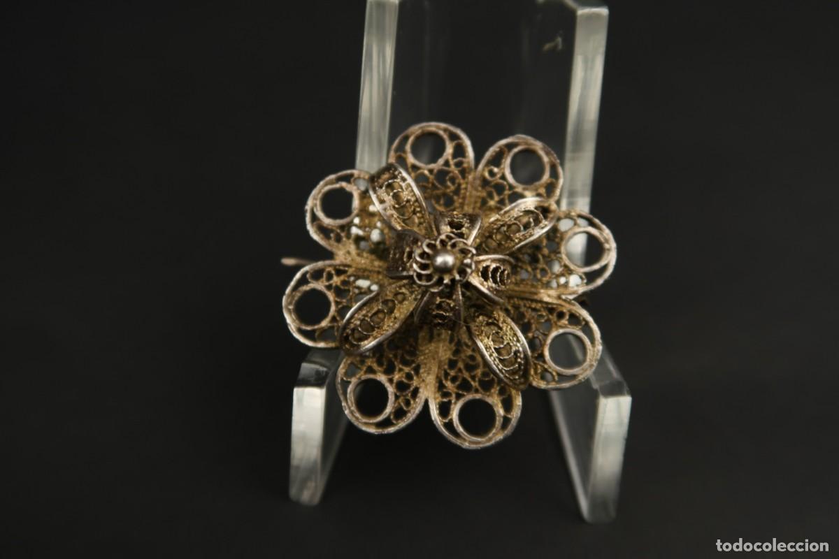 Joyeria: Antiguo Broche Filigrana de Plata - Foto 2