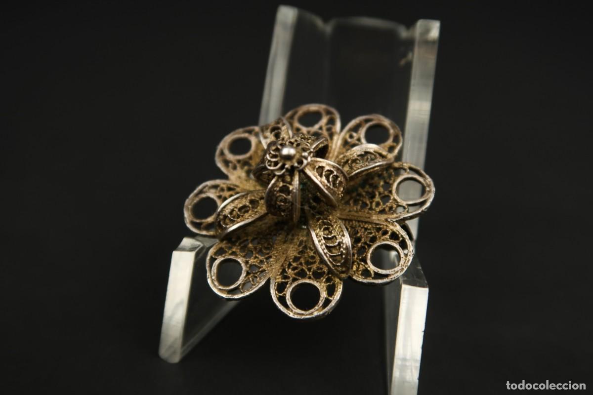Joyeria: Antiguo Broche Filigrana de Plata - Foto 3