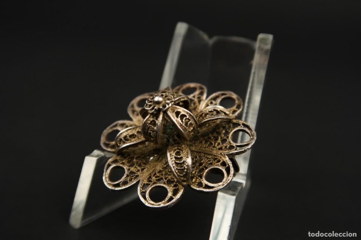 Joyeria: Antiguo Broche Filigrana de Plata - Foto 4