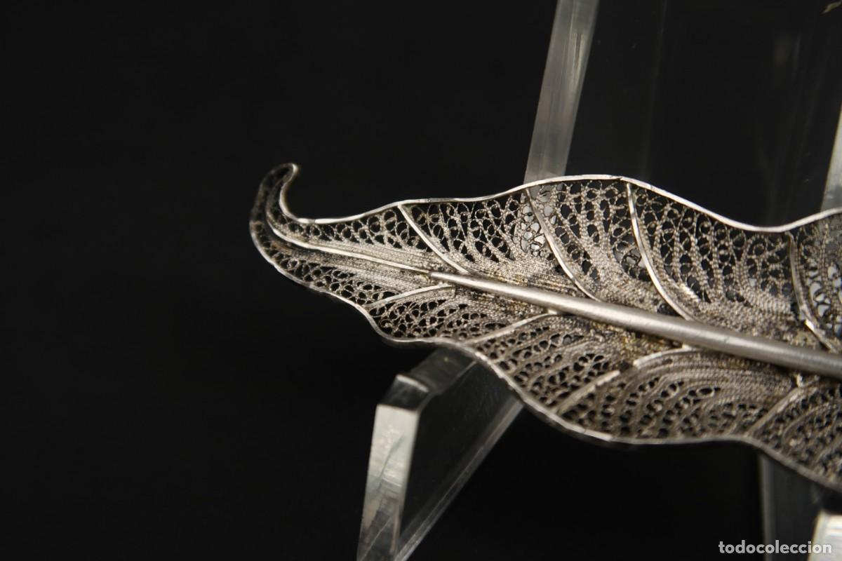 Joyeria: Antiguo Broche Filigrana de Plata - Foto 3