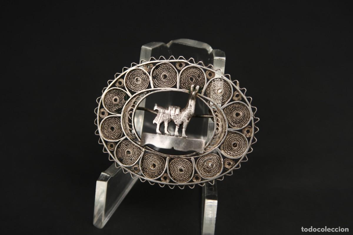Joyeria: Antiguo Broche Filigrana de Plata - Foto 2