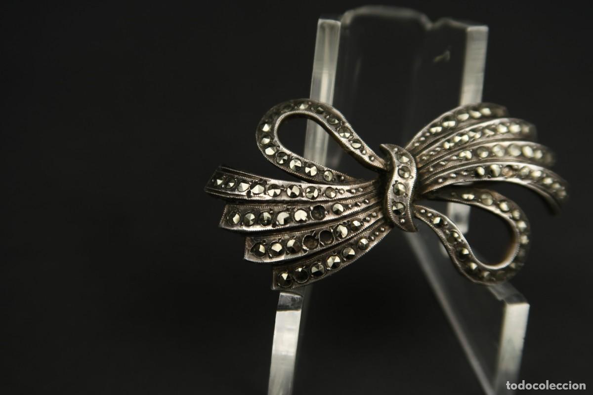 Joyeria: Antiguo Broche de Plata y Marcasitas - Foto 5