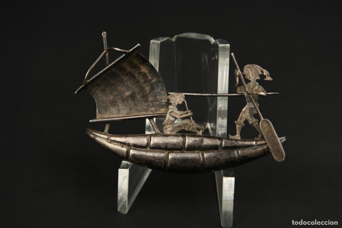 Joyeria: Antiguo Broche Oriental de Plata - Foto 2