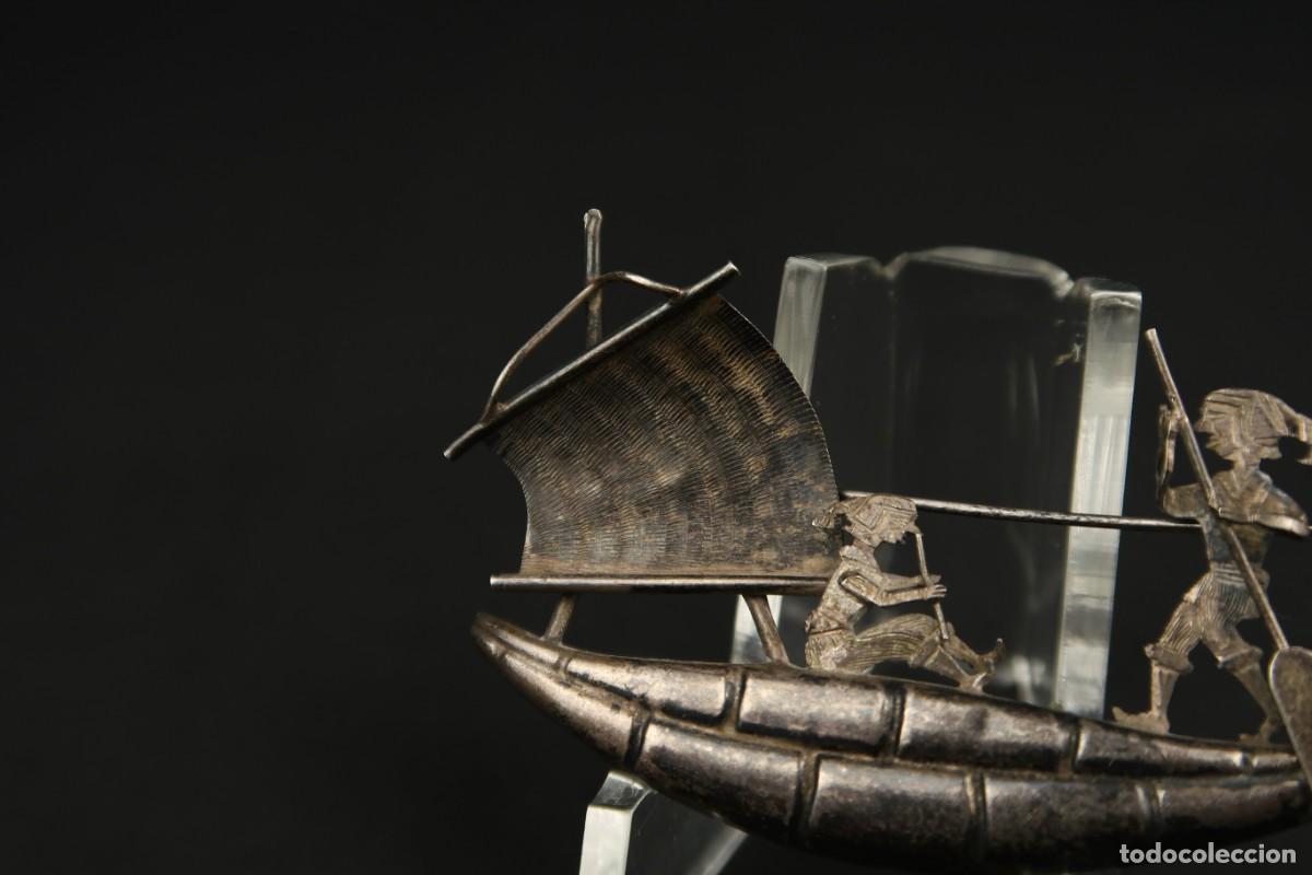 Joyeria: Antiguo Broche Oriental de Plata - Foto 3