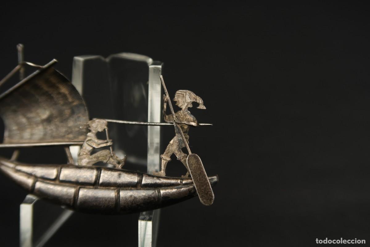 Joyeria: Antiguo Broche Oriental de Plata - Foto 5