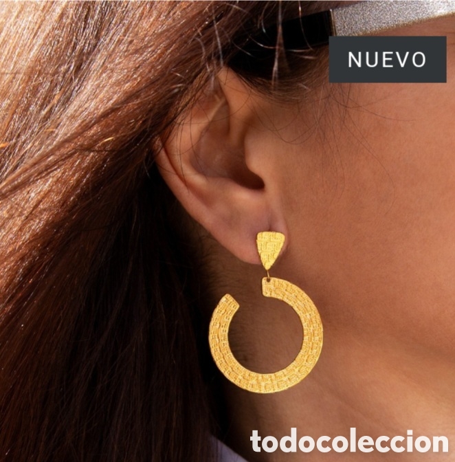 Joyeria: Pendientes c&iacute;rculo Greca acero 316L - Foto 2