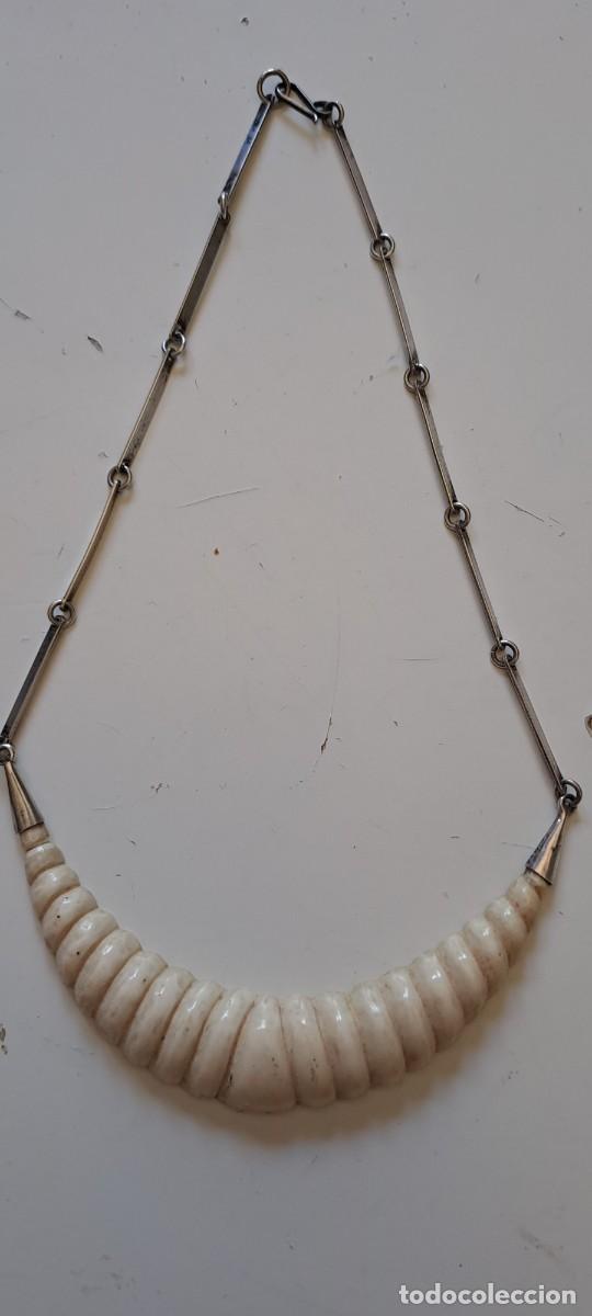 Joyeria: Gargantilla, collar de marfil y plata - Foto 1