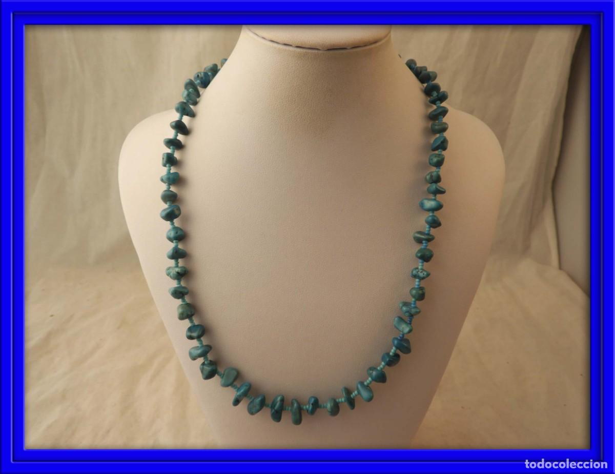 Joyeria: COLLAR ANTIGUO DE PIEDRAS TURQUESA - Foto 1