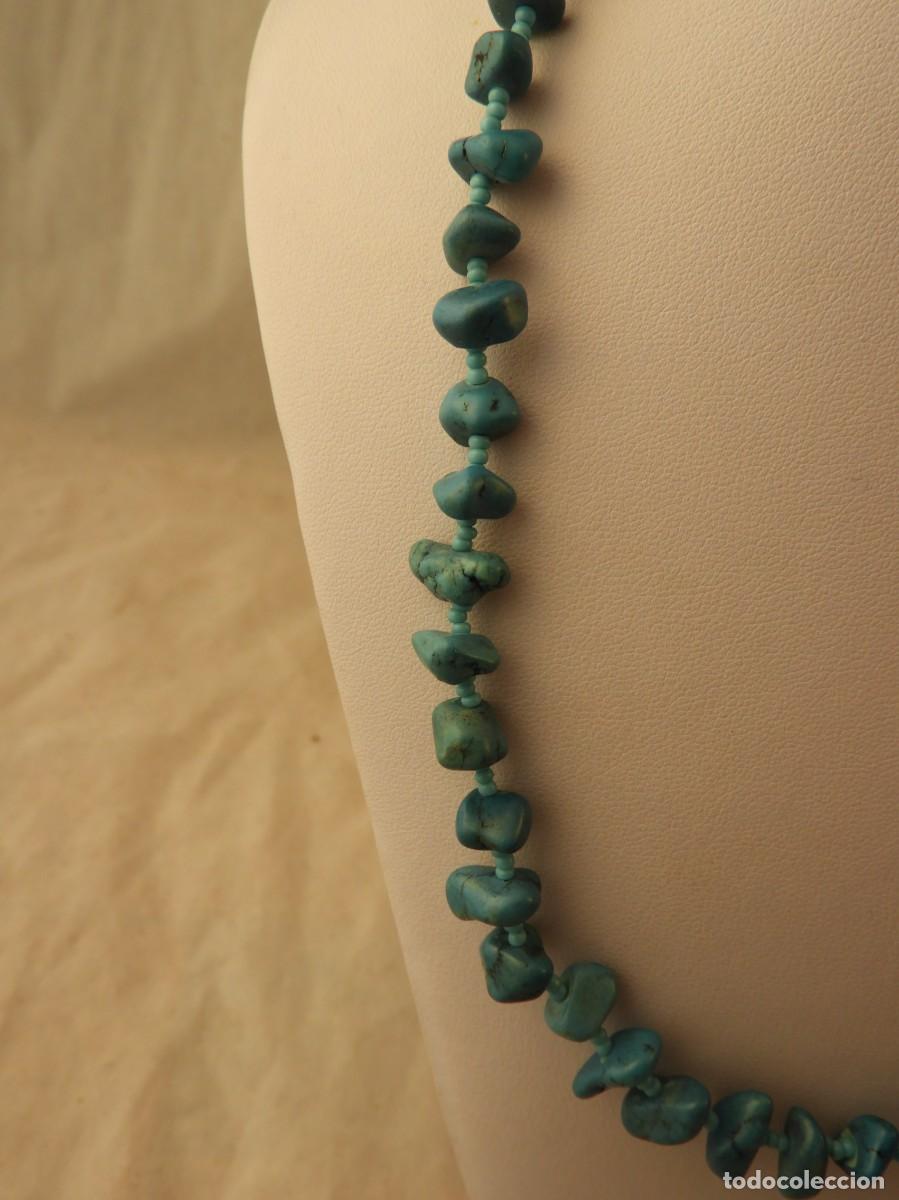 Joyeria: COLLAR ANTIGUO DE PIEDRAS TURQUESA - Foto 2