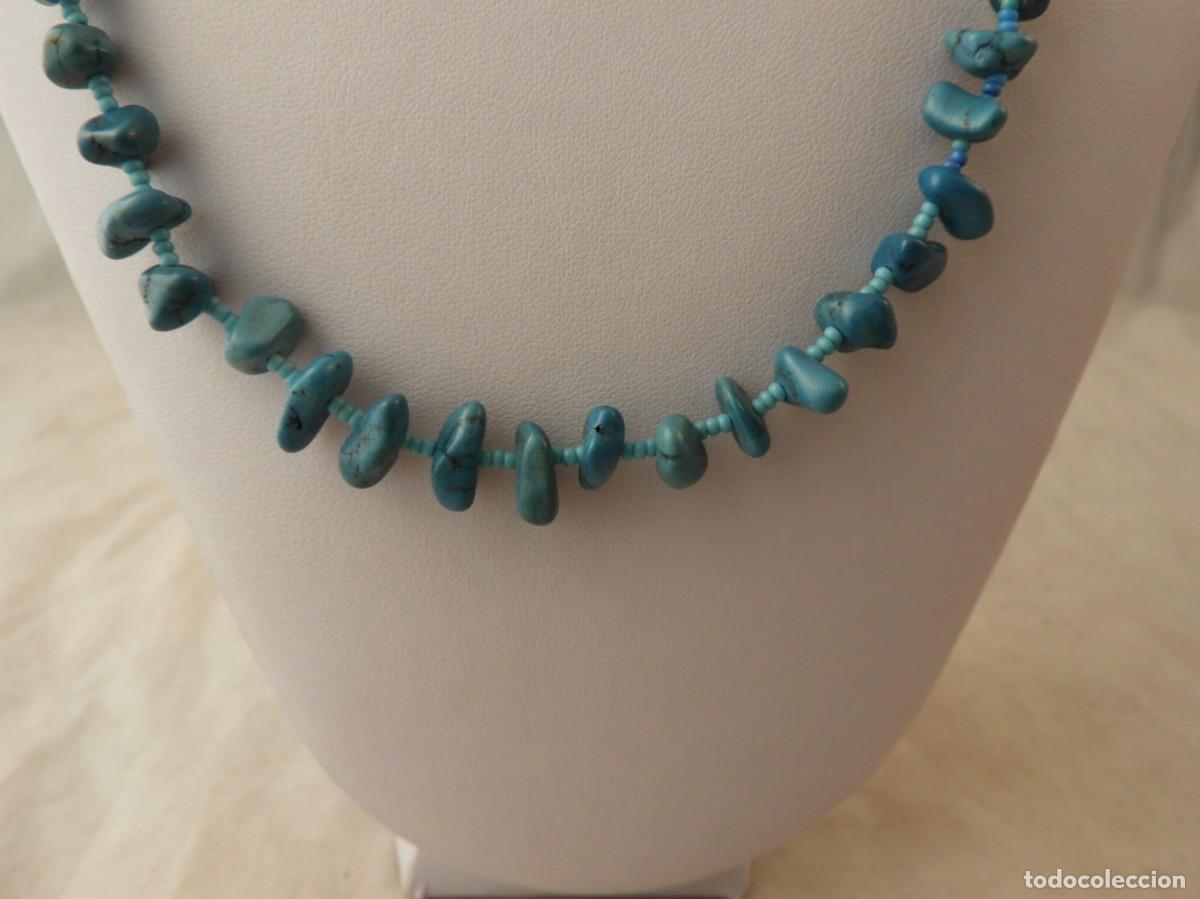 Joyeria: COLLAR ANTIGUO DE PIEDRAS TURQUESA - Foto 3