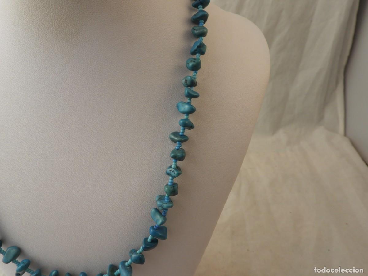 Joyeria: COLLAR ANTIGUO DE PIEDRAS TURQUESA - Foto 4