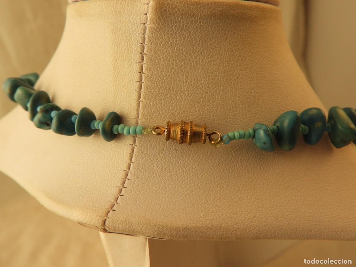 Joyeria: COLLAR ANTIGUO DE PIEDRAS TURQUESA - Foto 5